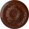 Ekena Millwork Damon Ceiling Medallion (Fits Canopies up to 3 3/8"), 20"OD x 1 1/2"P, Burnished Mahogany Crackle CM20DABMC - alternate 1